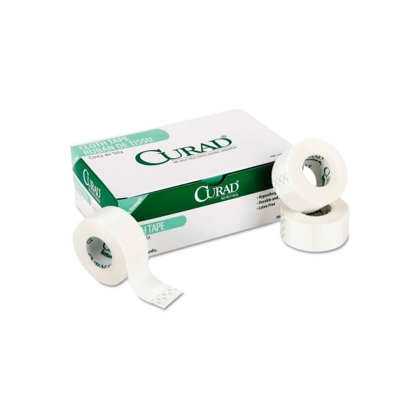 Medline Curad First Aid Silk Cloth Tape, 2" x 10 yds, White, 6/Pack MIINON270102 - main